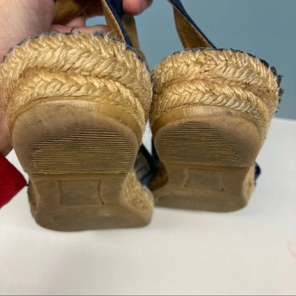 TONI PONS Sz 41 Nuria Espadrilles Blue Suede Comfort Elastic Shoes - Picture 4 of 8